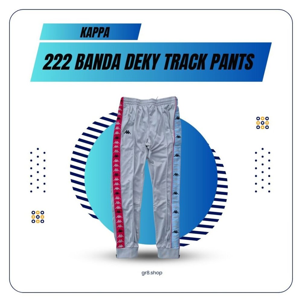 Kappa 222 Banda Deky Track Pants Girls Size 3Y Green Smoke Red Omni Logo New Wit